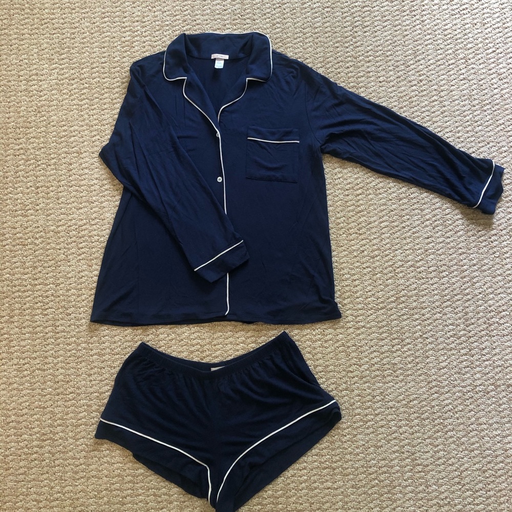 Eberjey Navy Gisele Short Pajama Set